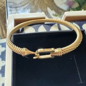 Women’s cable twist flex bangle bracelet new